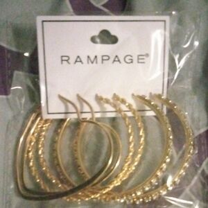 Rampage Elegant Gold Hoop Earrings Collection